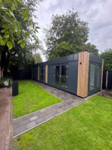 prefab unit in de tuin